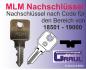 Preview: Nachschlüssel MLM HSB12 für Möbelzylinder Ausführung Gruppenschlüssel 18501 - 19000